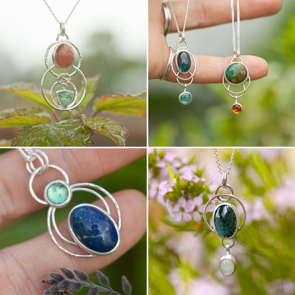 Choose Your Stone : Surprise Osmose Pendant   (made to order)