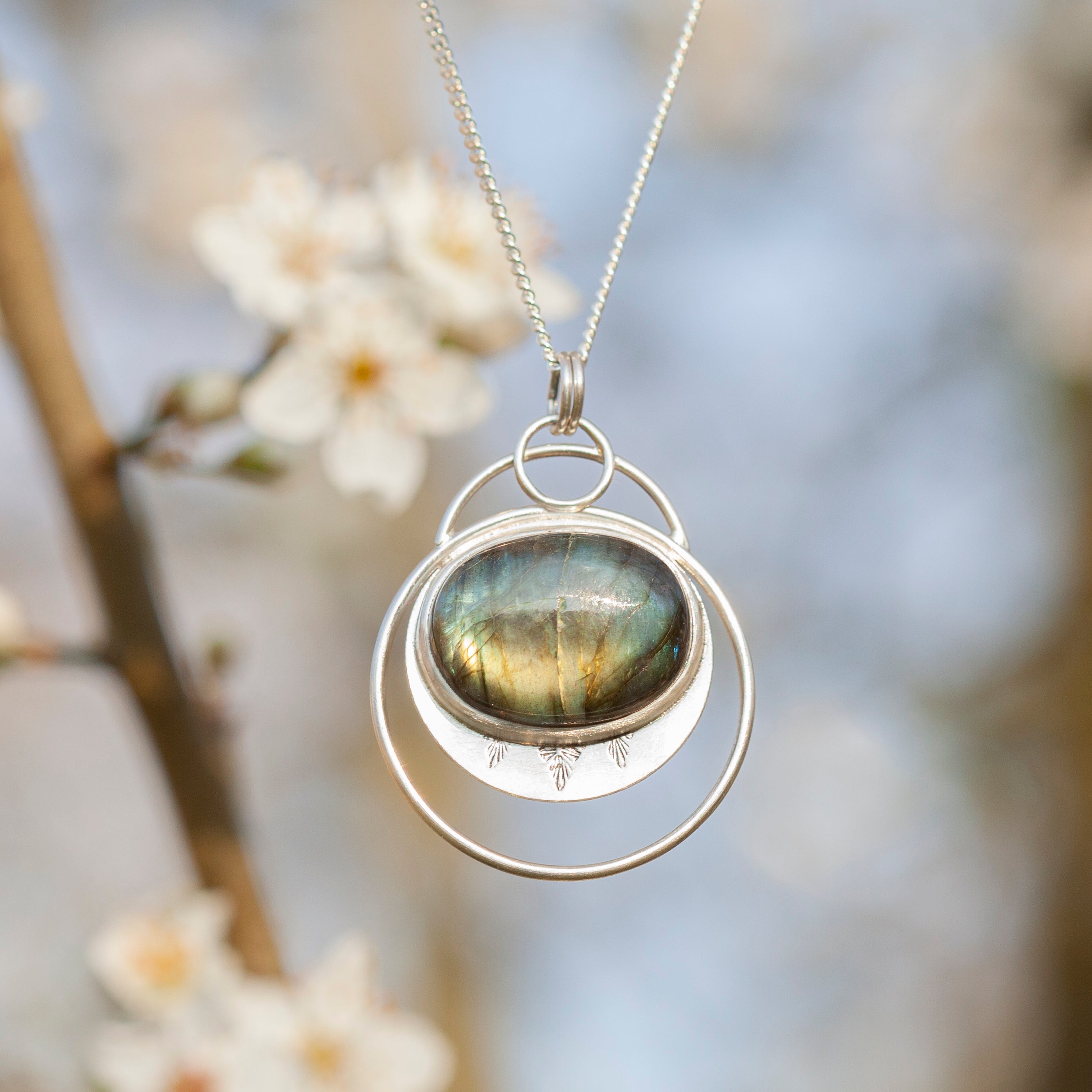 Choose Your Stone : Linka Pendant   (made to order)