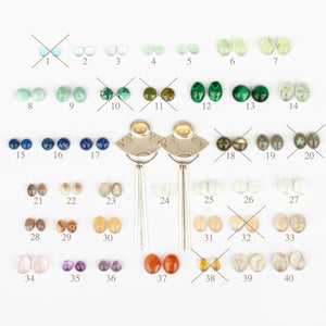 Choose Your Stone : Elira earrings   (made to order)