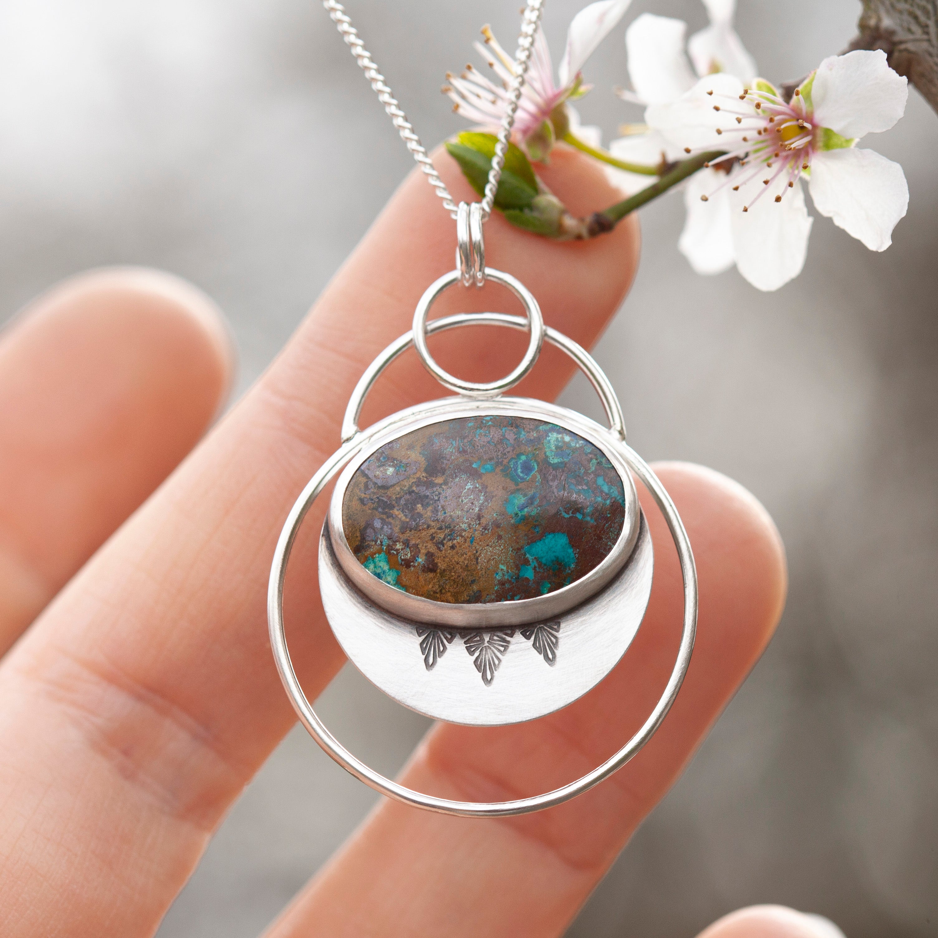 Choose Your Stone : Linka Pendant   (made to order)