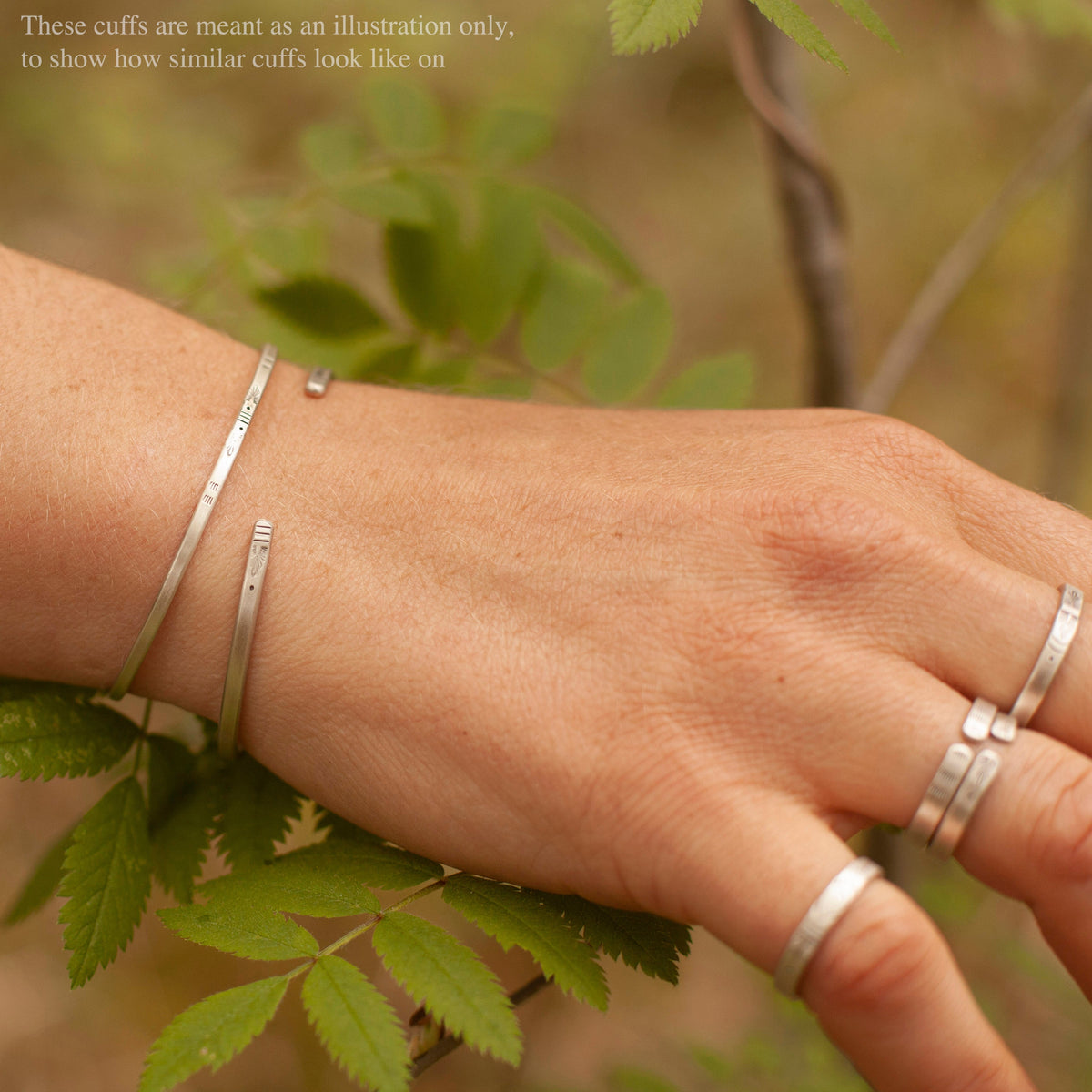Uniek exemplaar Etnische armband in zilver #30 • maat 6,5cm (klaar voor verzending)