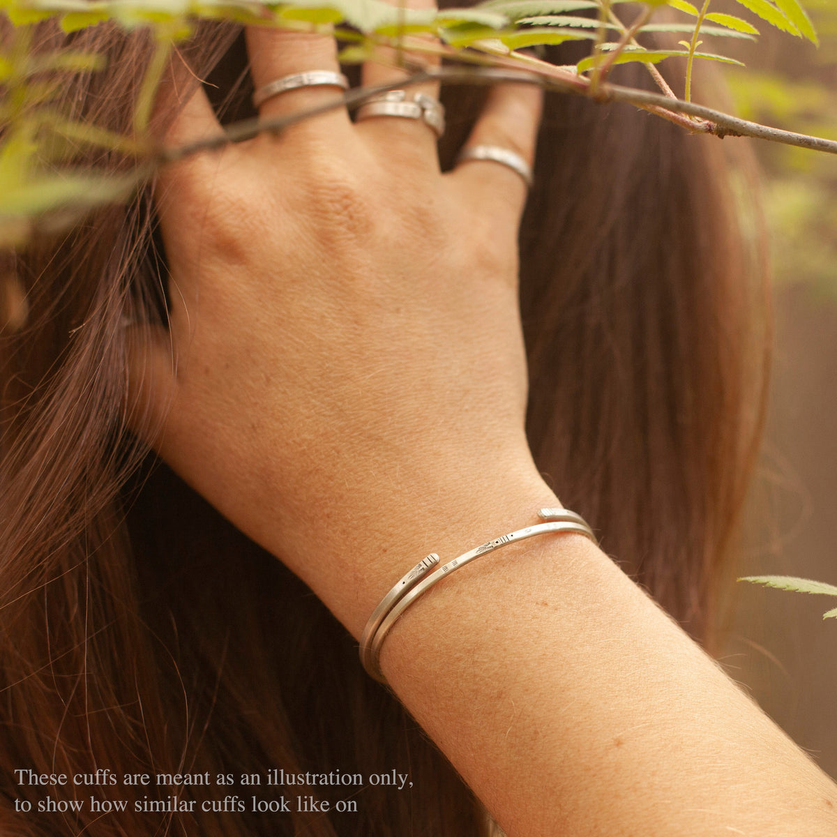 Uniek exemplaar Etnische armband in zilver #30 • maat 6,5cm (klaar voor verzending)