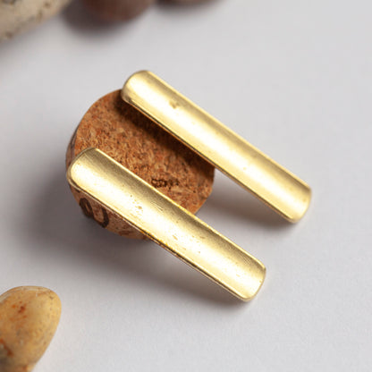 OOAK simple brass earrings #1 (ready-to-ship)
