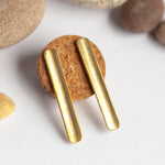 Charger l&#39;image dans la galerie, OOAK simple brass earrings #2 (ready-to-ship)
