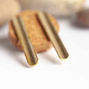 OOAK simple brass earrings #2 (ready-to-ship)