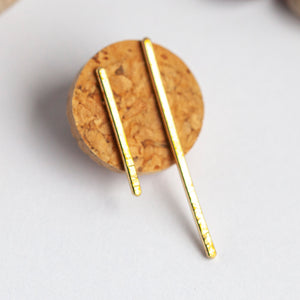 OOAK simple brass earrings #3 (ready-to-ship)