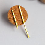 Cargar imagen en el visor de la galería, OOAK simple brass earrings #3 (ready-to-ship)
