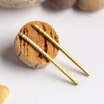 Afbeelding in Gallery-weergave laden, OOAK simple brass earrings #5 (ready-to-ship)
