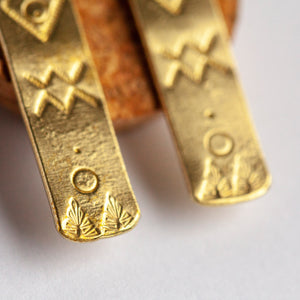 OOAK simple brass earrings #10 (ready-to-ship)