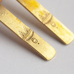 Cargar imagen en el visor de la galería, OOAK simple brass earrings #11 (ready-to-ship)
