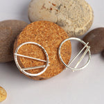 Cargar imagen en el visor de la galería, OOAK silver circle earrings #1 (ready-to-ship)
