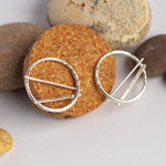 Load image into Gallery viewer, OOAK silver circle earrings #1 (ready-to-ship)
