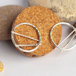 Load image into Gallery viewer, OOAK silver circle earrings #1 (ready-to-ship)

