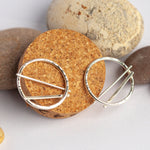 Afbeelding in Gallery-weergave laden, OOAK silver circle earrings #1 (ready-to-ship)

