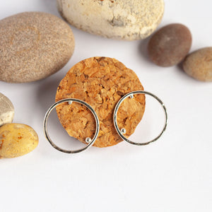 OOAK silver circle earrings #2 (ready-to-ship)