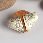 Load image into Gallery viewer, OOAK earrings with plant imprint #7 • silver (ready-to-ship)
