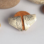 Afbeelding in Gallery-weergave laden, OOAK earrings with plant imprint #7 • silver (ready-to-ship)
