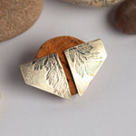 Cargar imagen en el visor de la galería, OOAK earrings with plant imprint #7 • silver (ready-to-ship)
