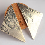 Cargar imagen en el visor de la galería, OOAK earrings with plant imprint #8 • silver (ready-to-ship)
