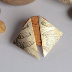 Cargar imagen en el visor de la galería, OOAK earrings with plant imprint #9 • silver (ready-to-ship)
