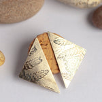 Cargar imagen en el visor de la galería, OOAK earrings with plant imprint #9 • silver (ready-to-ship)
