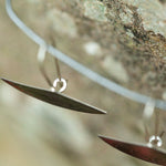 Lade das Bild in den Galerie-Viewer, OOAK dangle earrings with plant imprint #6 • silver (ready-to-ship)
