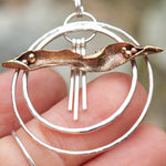 Load image into Gallery viewer, OOAK • Abstract organic pendant #1 • silver &amp; brass  (ready to ship)
