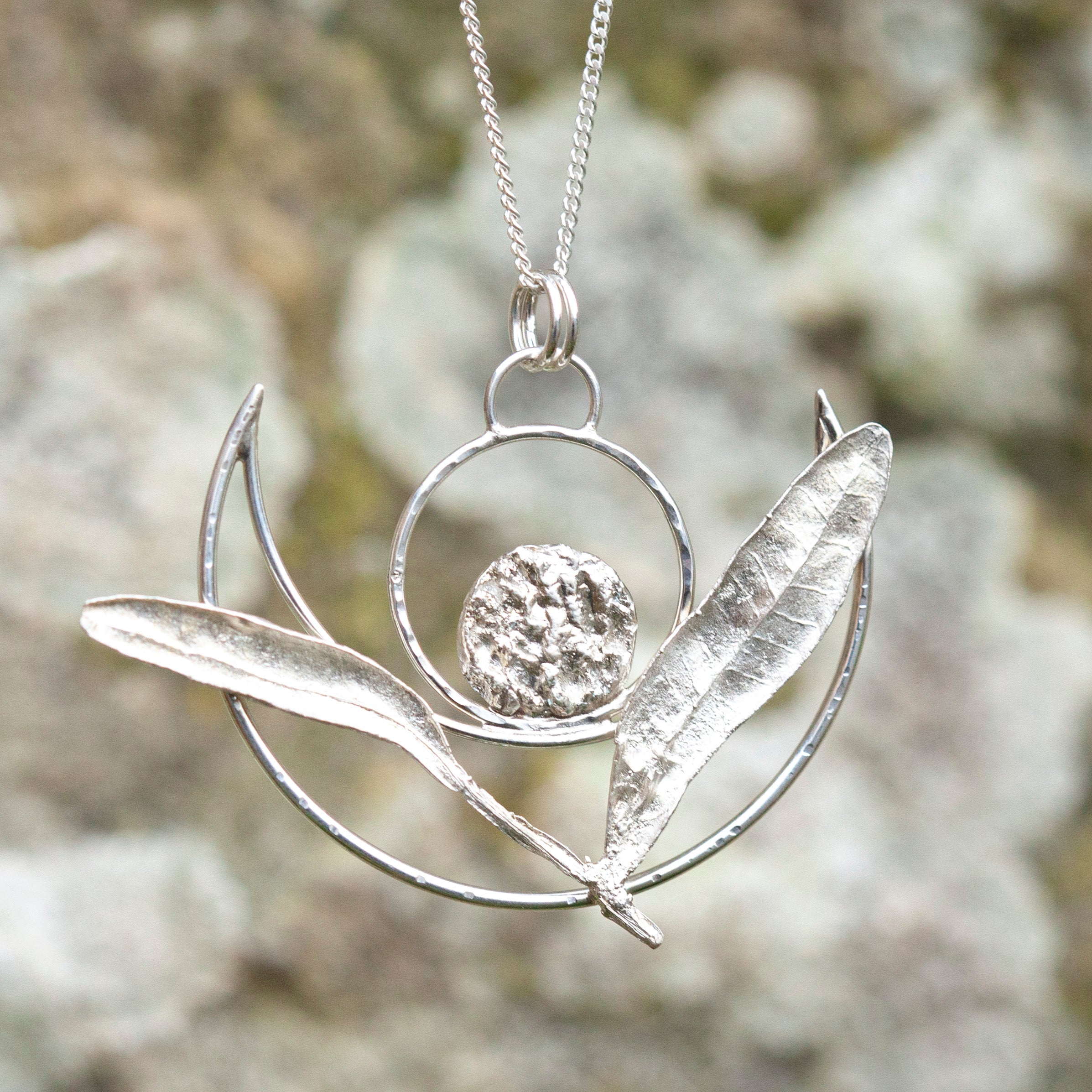OOAK • Veritable leaf pendant in silver #1  (ready to ship)