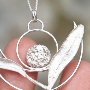 OOAK • Veritable leaf pendant in silver #1  (ready to ship)