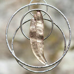 Load image into Gallery viewer, OOAK • Veritable leaf pendant in silver &amp; brass #3  (ready to ship)
