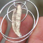 Load image into Gallery viewer, OOAK • Veritable leaf pendant in silver &amp; brass #3  (ready to ship)

