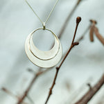 Load image into Gallery viewer, OOAK • Crescent moon pendant in silver #6 (ready to ship)
