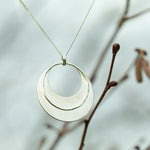 Afbeelding in Gallery-weergave laden, OOAK • Crescent moon pendant in silver #6 (ready to ship)
