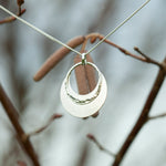 Cargar imagen en el visor de la galería, OOAK • Crescent moon pendant in silver #4  (ready to ship)
