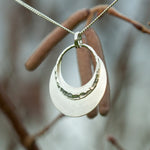 Afbeelding in Gallery-weergave laden, OOAK • Crescent moon pendant in silver #4  (ready to ship)
