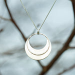 Afbeelding in Gallery-weergave laden, OOAK • Crescent moon pendant in silver #5  (ready to ship)
