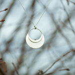 Load image into Gallery viewer, OOAK • Crescent moon pendant in silver #8 (ready to ship)
