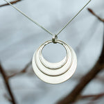 Load image into Gallery viewer, OOAK • Crescent moon pendant in silver #9 (ready to ship)
