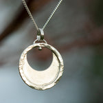 Load image into Gallery viewer, OOAK • Crescent moon pendant in silver #14 (ready to ship)
