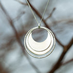 Load image into Gallery viewer, OOAK • Crescent moon pendant in silver #10 (ready to ship)
