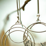 Charger l&#39;image dans la galerie, OOAK • Vegetal Moon earrings #14 • silver (ready-to-ship)
