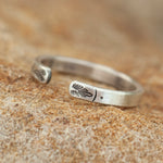 Lade das Bild in den Galerie-Viewer, OOAK Ethnic ring in silver #2 • adjustable size starting at 54 (ready-to-ship)
