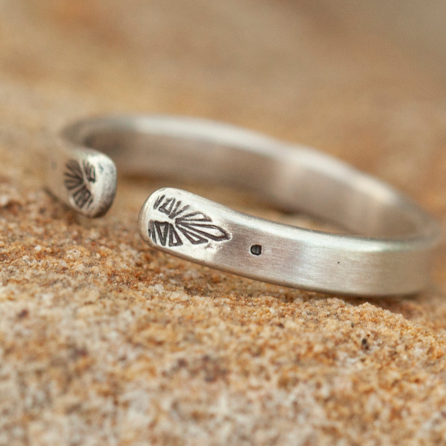 OOAK Ethnic ring in silver #3 • adjustable size starting at 53 (ready-to-ship)