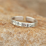 Charger l&#39;image dans la galerie, OOAK Ethnic ring in silver #5 • adjustable size starting at 56,5 (ready-to-ship)
