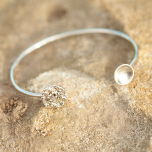 OOAK Edge elegance bracelet in silver #3 •  5cm (ready-to-ship)
