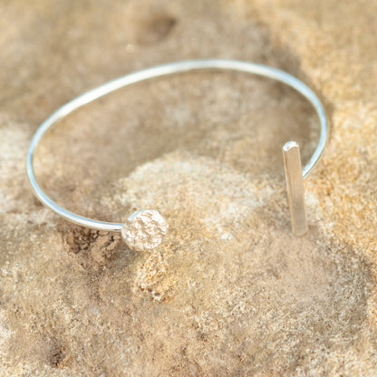 OOAK Edge elegance bracelet in silver #2 •  6cm (ready-to-ship)