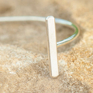 OOAK Edge elegance bracelet in silver #2 •  6cm (ready-to-ship)