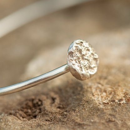OOAK Edge elegance bracelet in silver #2 •  6cm (ready-to-ship)