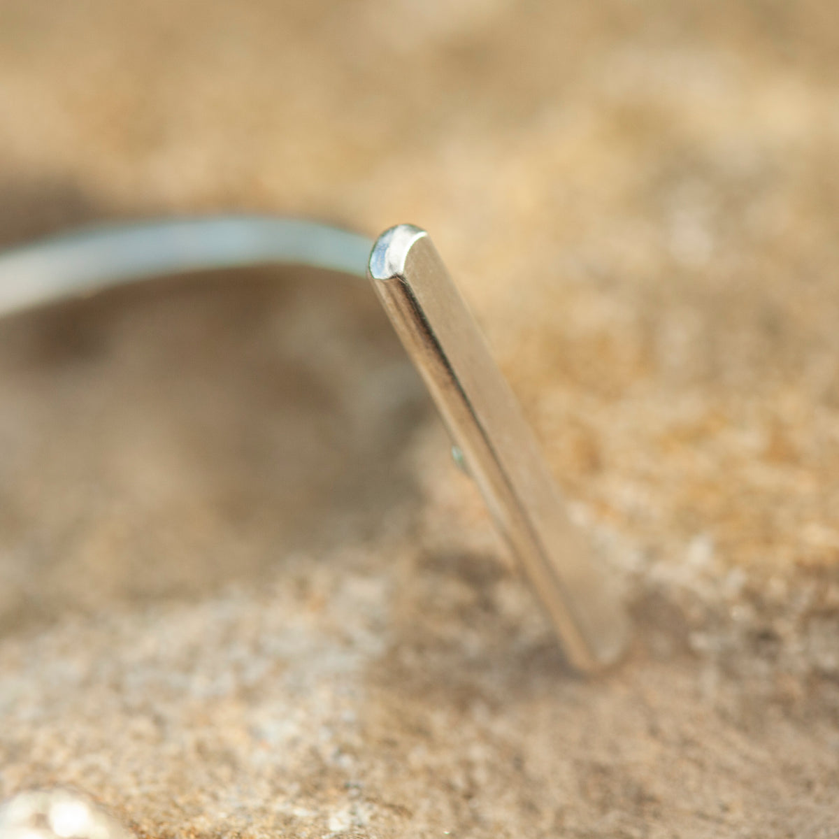 OOAK Edge elegance bracelet in silver #2 •  6cm (ready-to-ship)