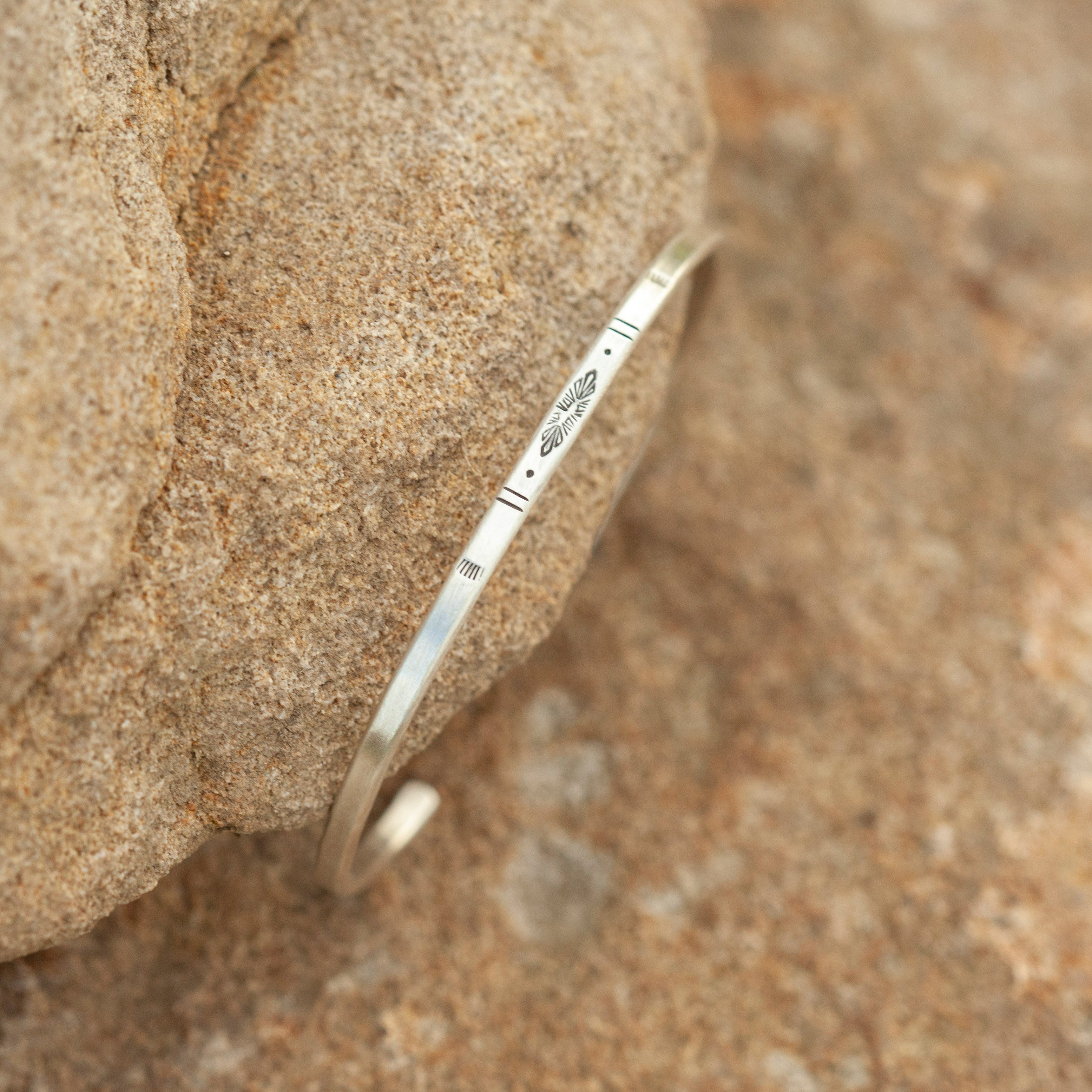 OOAK Ethnic bracelet in silver #9 • size 5,75cm (ready-to-ship)